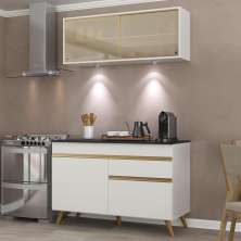 Cozinha Compacta 2 peças com Leds MP2013 Veneza Up Multimóveis Branca