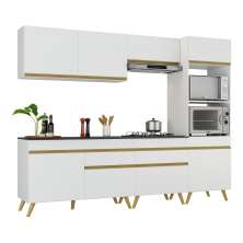 Cozinha Completa Multimóveis Veneza GW FG3713 com Armário e Balcão Branca