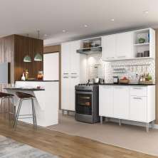 Cozinha Completa c/ Bancada Siena Multimóveis MP2040 Branca