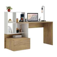 Escrivaninha Mesa para Computador Multimóveis Atlantis FG6003 Branca/Rustic