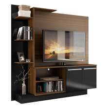 Estante Home Theater com Suporte P/TV até 55'' Denver Multimóveis Duna/Preto