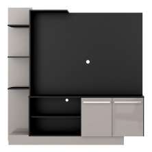 Estante com Suporte para TV até 55" Multimóveis Denver FG3069 Preta/Lacca Fumê