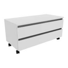 Gabinete Banheiro 2 Gavetas com Rodízios 80cm Multimóveis VCR10083 Branco