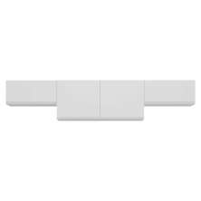 Kit 3 Armários de Cozinha Aéreos 4 Portas Veneza Multimóveis MP2151 Branco