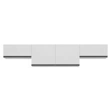 Kit 3 Armários de Cozinha Aéreos 4 Portas Veneza Multimóveis MP2151 Branco/Preto