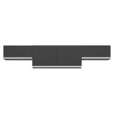 Kit 3 Armários de Cozinha Aéreos 4 Portas Veneza Multimóveis MP2151 Preto/Branco
