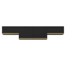Kit 3 Armários de Cozinha Aéreos 4 Portas Veneza Multimóveis MP2151 Preto/Dourado
