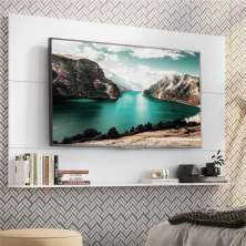 Painel TV 65" com Prateleira Amsterdã Up Multimóveis Branco