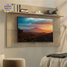 Painel c/ Suporte TV 65" e Prateleira Amsterdã Plus Multimóveis Rustic