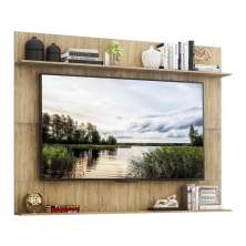 Painel com Suporte TV 65" e Prateleiras Amsterdã Classic Multimóveis Rustic