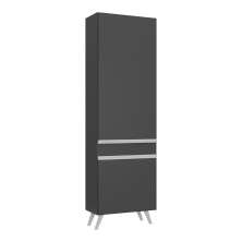 Paneleiro 2 Portas 62cm Veneza Multimóveis V3746 Preto/Branco