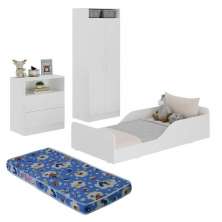 Quarto Infantil Completo Com Colchão Incluso Liz Multimóveis Branco