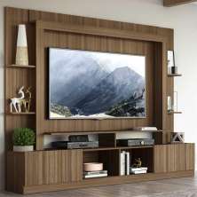 Rack Estante com Painel TV 65" e 2 portas Rio Multimóveis Madeirado