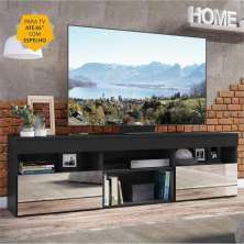 Rack TV 65" com Espelho e 2 Portas Paris Multimóveis Preto