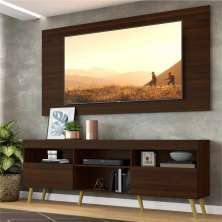 Rack c/ Painel P/TV até 65" e Pés Retrô Flórida Multimóveis Duna/Natural