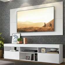 Rack com Painel P/TV até 65" Flórida Multimóveis  Branco