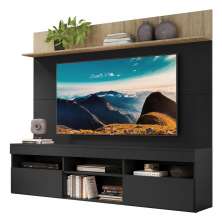 Rack com Painel para TV até 65" Multimóveis Madri FG3365 Preto/Rustic