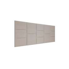 Cabeceira Estofada Casal 13 Blocos Não é Segredo Suede Liso Bege 140x60