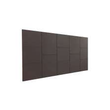 Cabeceira Estofada Casal 13 Blocos Não é Segredo Suede Liso Marrom Escuro 140x60