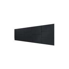 Cabeceira Estofada Casal 13 Blocos Não é Segredo Suede Liso Preto 140x60