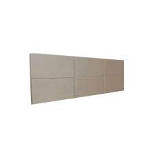 Cabeceira Estofada Casal 6 Blocos Não é Segredo Suede Amassado Bege Escuro 140x60