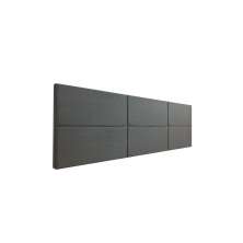 Cabeceira Estofada Casal 6 Blocos Não é Segredo Suede Liso Cinza 140x60