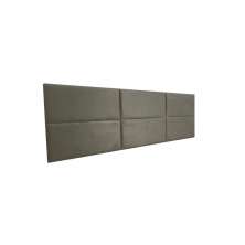 Cabeceira Estofada Casal 6 Blocos Não é Segredo Suede Liso Marrom Claro 140x60