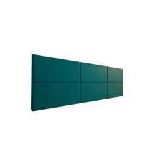 Cabeceira Estofada Casal 6 Blocos Não é Segredo Suede Liso Verde 140x60