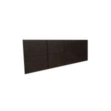 Cabeceira Estofada Casal 8 Blocos Não é Segredo Suede Amassado Marrom Escuro 140x60