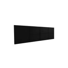 Cabeceira Estofada Casal 8 Blocos Não é Segredo Suede Animale Preto 140x60