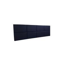Cabeceira Estofada Casal 8 Blocos Não é Segredo Suede Liso Azul Marinho 140x60