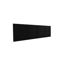 Cabeceira Estofada Casal 8 Blocos Não é Segredo Suede Liso Preto 140x60