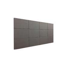 Cabeceira Estofada King 12 Blocos Não é Segredo Veludo Austin Cinza 195x90