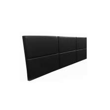 Cabeceira Estofada King 6 Blocos Não é Segredo Courvin Preto 195x60