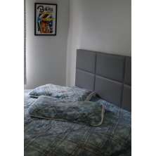 Cabeceira Estofada King 6 Blocos Não é Segredo Facto Cinza Escuro 195x60