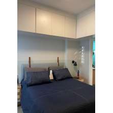 Cabeceira Estofada Queen 1 Bloco Não é Segredo Linho Cinza Claro 160x60