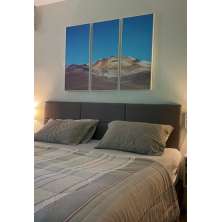 Cabeceira Estofada Queen 6 Blocos Não é Segredo Linho Marrom Mesclado 160x60
