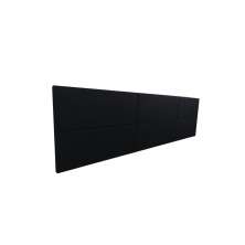 Cabeceira Estofada Queen 6 Blocos Não é Segredo Suede Animale Preto 160x60
