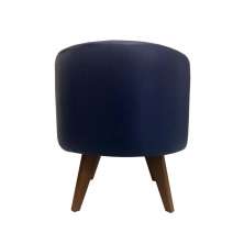 Puff Pé Palito Redondo Não é Segredo Courvin Azul Marinho 40x45