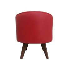 Puff Pé Palito Redondo Não é Segredo Courvin Vermelho 40x45