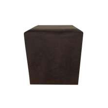 Puff Quadrado Não é Segredo Suede Liso Marrom Escuro Pé Fixo 40x45 NSPQ09TSL-F