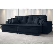 Sofá Palermo 2,20m Retrátil e Reclinável Velosuede Petroleo - NETSOFAS