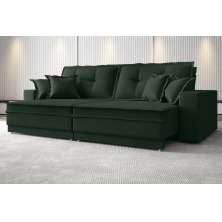 Sofá Palermo 2,80m Retrátil e Reclinável Velosuede Verde - NETSOFAS 