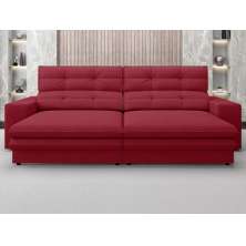 Sofá Pegasus 2,00m Assento Retrátil e Reclinável Velosuede Vermelho - NETSOFAS