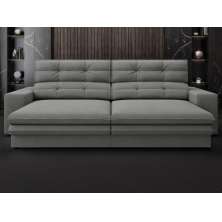 Sofá Pegasus 2,50m Assento Retrátil e Reclinável Velosuede Grafite - NETSOFAS