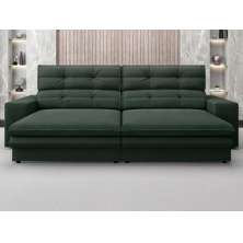 Sofá Pegasus 2,50m Assento Retrátil e Reclinável Velosuede Verde - NETSOFAS