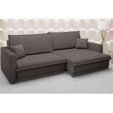 Sofá Tango 1,80m sem caixa, Retrátil e Reclinável Velosuede Chocolate - NETSOFAS