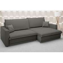 Sofá Tango 1,80m sem caixa, Retrátil e Reclinável Velosuede Cinza - NETSOFAS