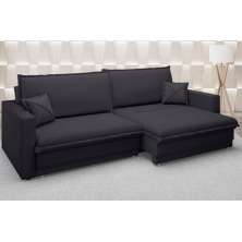 Sofá Tango 1,80m sem caixa, Retrátil e Reclinável Velosuede Preto - NETSOFAS