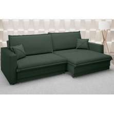 Sofá Tango 1,80m sem caixa, Retrátil e Reclinável Velosuede Verde - NETSOFAS